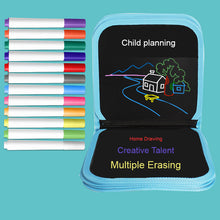 Load image into Gallery viewer, Childrens painting this magical movable tiny blackboard inventive graffiti painting water chalk erasable painting kindergarten gifts