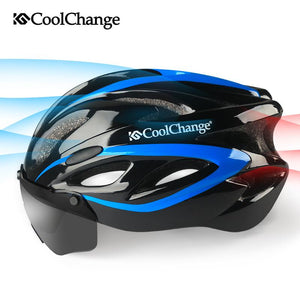 CoolChange Bicycle Helmet EPS Insect Net Road MTB Bike wind resistant
 Lenses Integrally-molded Cycling Casco Ciclismo