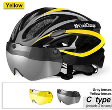 Load image into Gallery viewer, CoolChange Bicycle Helmet EPS Insect Net Road MTB Bike wind resistant
 Lenses Integrally-molded Cycling Casco Ciclismo