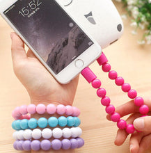 Load image into Gallery viewer, Wearable USB recharging Bracelet Beads recharging Cable flexible USB Phone charging